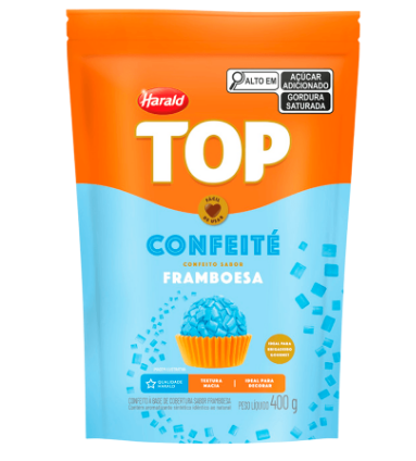 17681 - CONFEITE FRAMBOESA TOP 400g - HARALD