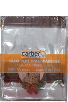 17724 - SACO PANETONE SANF 250g 19x25+3 GTS CHOC C/50un - PC/ CROMUS