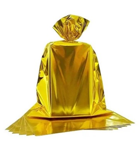 17737 - SACO METAL 25x37 LISO OURO C/50un - PC/ CROMUS