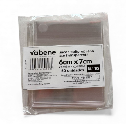17584 - SACO PP LISO N10 6x7cm C/50un - VABENE