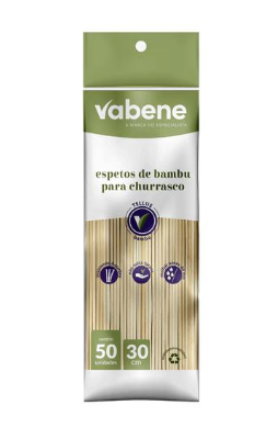 17817 - ESPETO CHURRASCO GRANDE 30CM C/50UN - VABENE