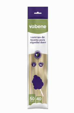 17825 - VARETA BAMBU ALGODAO DOCE 40CM C/50UN - VABENE
