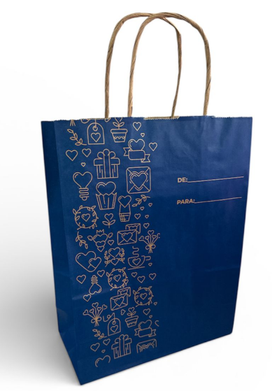 17852 - SACOLA PREMIUM AZUL M 31X26X13 - VINCO