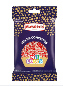 17223 - MIX DE CONFEITOS ROSA MIL CORES 120g - MAVALERIO