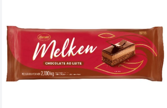 18084 - CHOC BARRA LEITE MELKEN 2,1KG - HARALD
