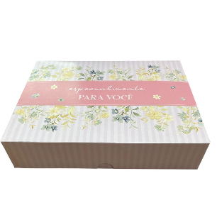 17934 - CAIXA RETANGULARTAMPA/FUNDO DONATELA M 25X20X5 - PC/ CROMUS