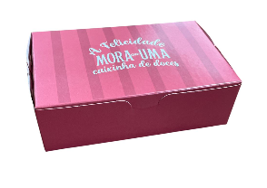 17982 - CAIXA P/6 BRIG FELICIDADE ROSA 12X8X3,5 - PC/ CROMUS