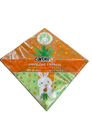 18045 - ENVELOPE PEROLADO DOCURA PASCOA LARANJA 35X35 C/25UN - PC/ CROMUS