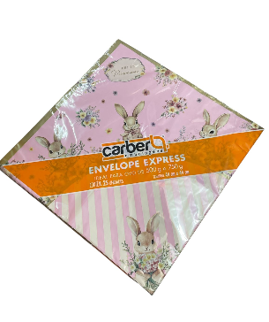 18065 - ENVELOPE PEROLADO FIORELA ROSA 44X44 C/25UN - PC/ CROMUS