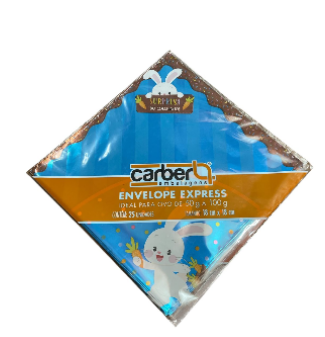 18046 - ENVELOPE METAL CHOCOMUNDO AZUL 35X35 C/25UN - PC/ CROMUS