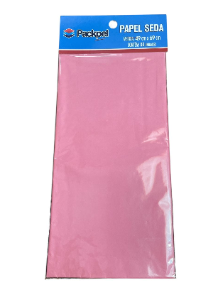 17955 - PAPEL SEDA AUTO SERV ROSA CLARO 49X69 C/3UN - PC/ CROMUS