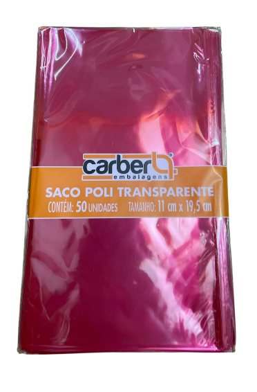 18001- SACO TRANSP ROSA 11X19,5 C/50UN - PC/ CROMUS