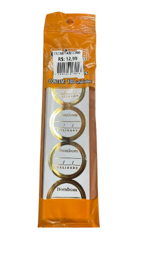 18038 - ETIQUETA BOMBOM VALIDADE C/100UN - PC/ CROMUS