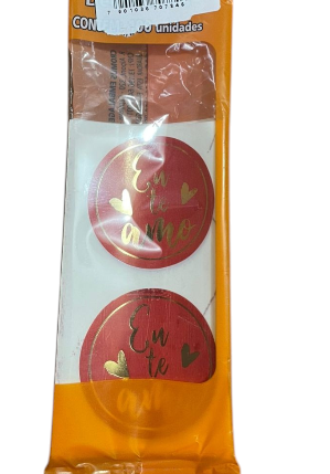 17446 - ETIQ EU TE AMO VERMELHO C/100un - PC/ CROMUS