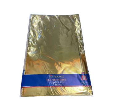 966 - SACO PRESENTE METAL LISO SORT 35X54 C/50UN - PC/ CROMUS