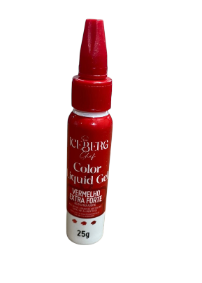 17897 - COLOR LIQUID GEL VERMELHO MORANGO EXTRA FORTE 25G - ICEBERG