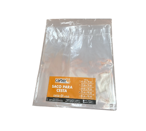 18063 - SACO CESTA AUTOSSERV INCOLOR UN 72X90 - PC/ CROMUS