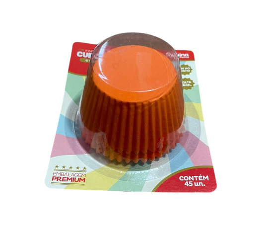 16115 - FORMINHA CUPCAKE COLORS IMPERM. LARANJA 45un - REGINA