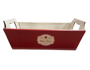 18029 - CESTA CARTAO TRUE LOVE MG 27X18,5X9,5 - PC/ CROMUS