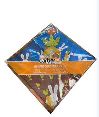 18126 - ENEVLOPE METAL QUINTAL COELHO AZUL 39X39 C/25UN - PC/ CROMUS