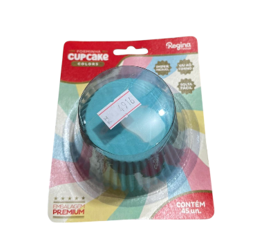 4916 - FORMINHA CUPCAKE COLORS IMPERMEAVEL AZUL BEBE 45un - REGINA