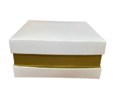 17993 - CAIXA P/9 BRIG BRANCO/OURO 13X13X4,5 - PC/ CROMUS