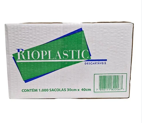 18148  -SACOLA TRADICIONAL BRANCA 30X40 CX C/1000UN - RIOPLSTIC