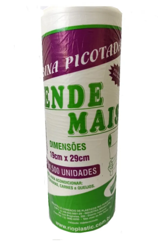 18149  - BOBINA PICOTADA RENDE MAIS 19X29 - RIOPLSTIC 