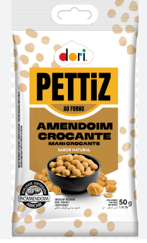 18158- AMENDOIM PETTIZ NATURAL CROCANTE 50G - DORI