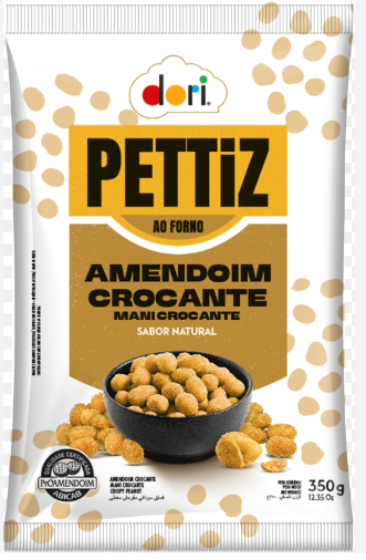 18157 - AMENDOIM PETTIZ NATURAL CROCANTE 350G - DORI