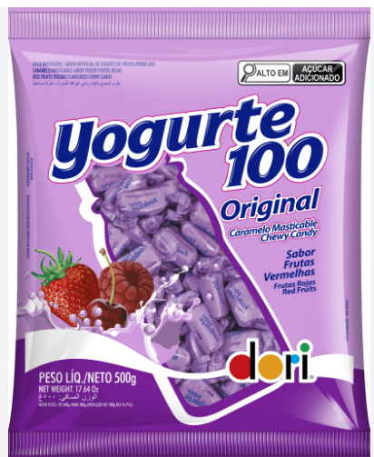 18163 - BALA YOGURTE100 FRUTAS VERMELHAS 500G - DORI