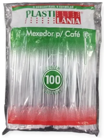 18209 - MEXEDOR P/ CAFE PEQUENO C/100UN - PLASTILANIA