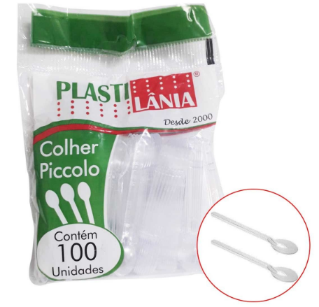 18210 - COLHER PICCOLO P/ CAFE C/100UN - PLASTILANIA