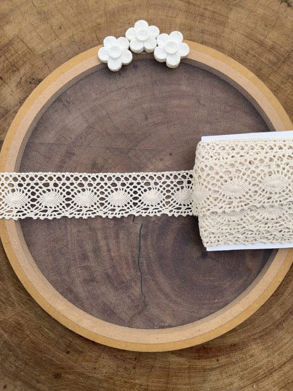 Renda de algodão crua (4,0 cm – 10 m) Cod- AP 8972