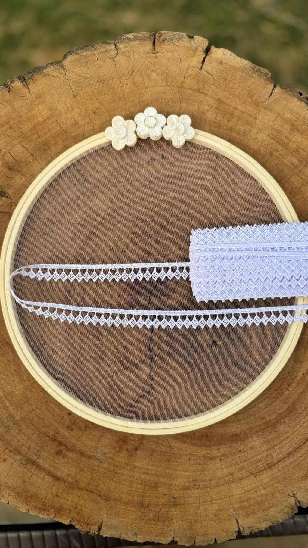 Renda guipir 100% poliéster branco (1,3cm-13,7m) Cod- GE 2829