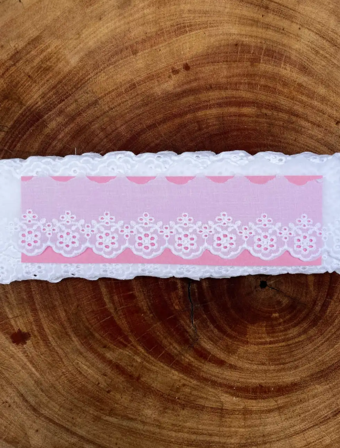 Bordado inglês 100% algodão branco (5,4cm-6,9m) Cod- AP 5061-1