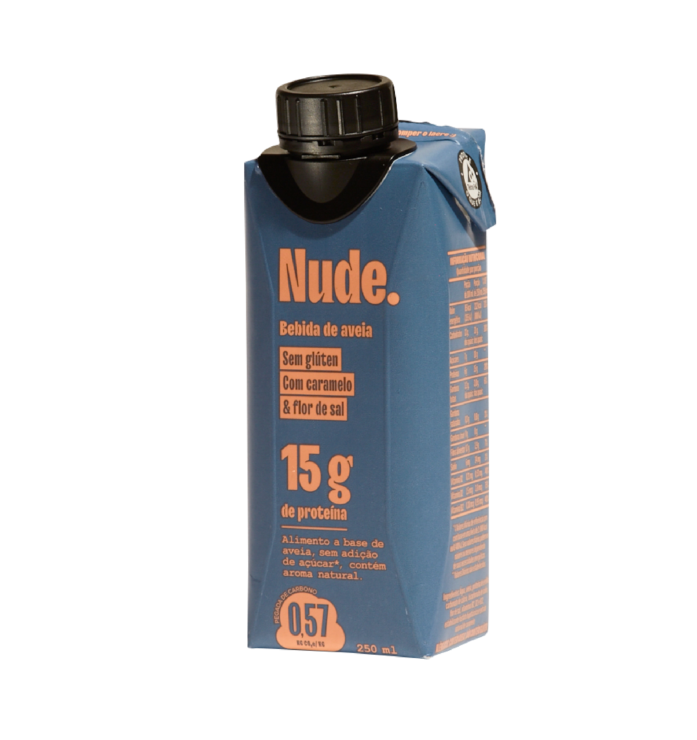 BEBIDA DE AVEIA PROTEICA COM CARAMELO E FLOR DE SAL 250ML - NUDE