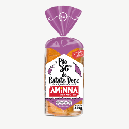 PÃO DE BATATA DOCE SEM AÇUCAR 380GR - AMINNA