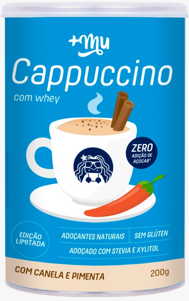 CAPPUCCINO COM PIMENTA CANELA WHEY 200G - + MU