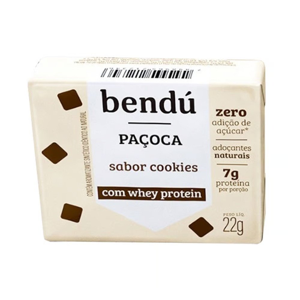 PAÇOCA SABOR COOKIE (COM WHEY PROTEIN) - BENDÚ