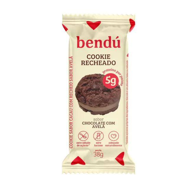 COOKIE RECHEADO COM CHOCOLATE COM AVELÃ - BENDÚ