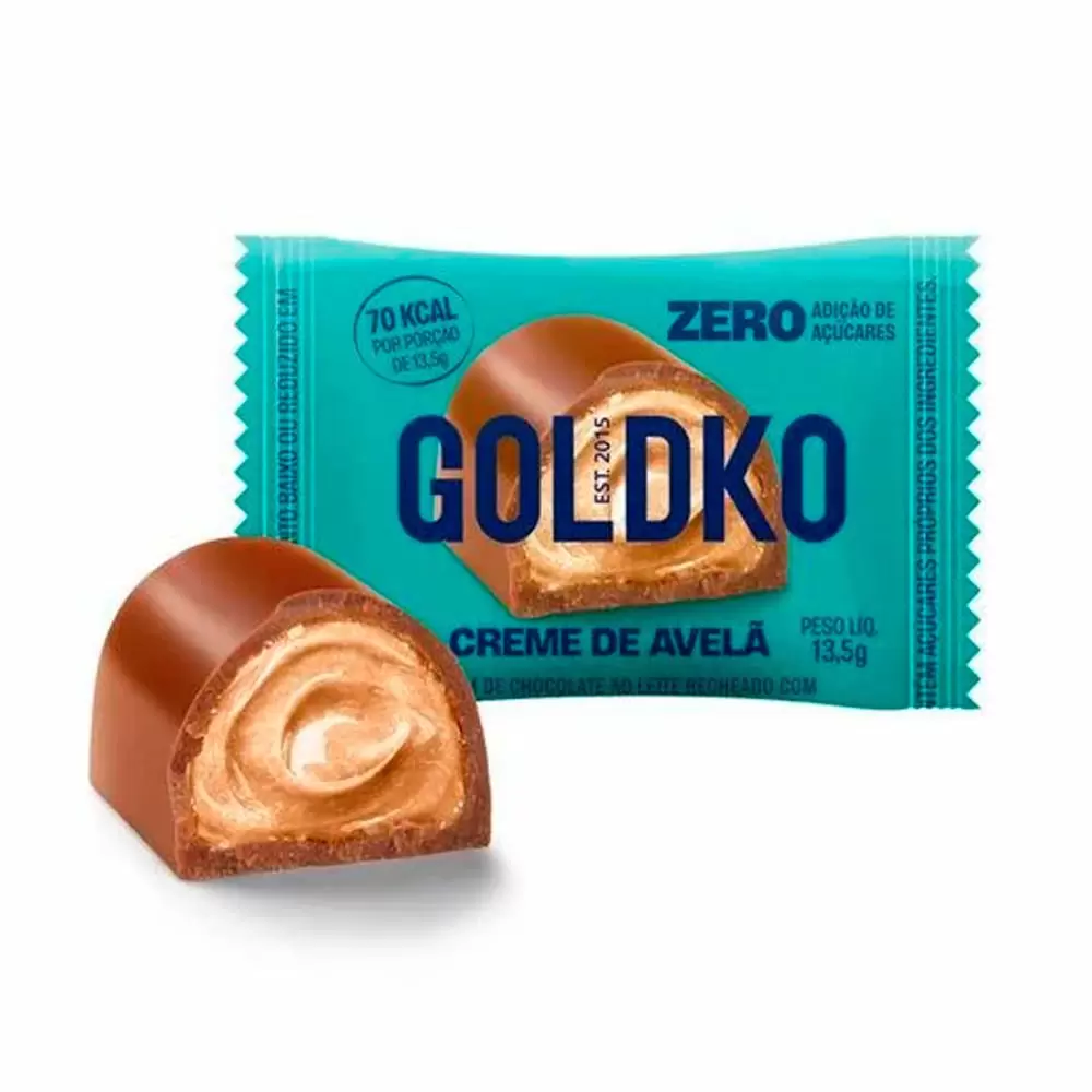 BOMBOM CREME DE AVELÃ ZERO - GOLDKO