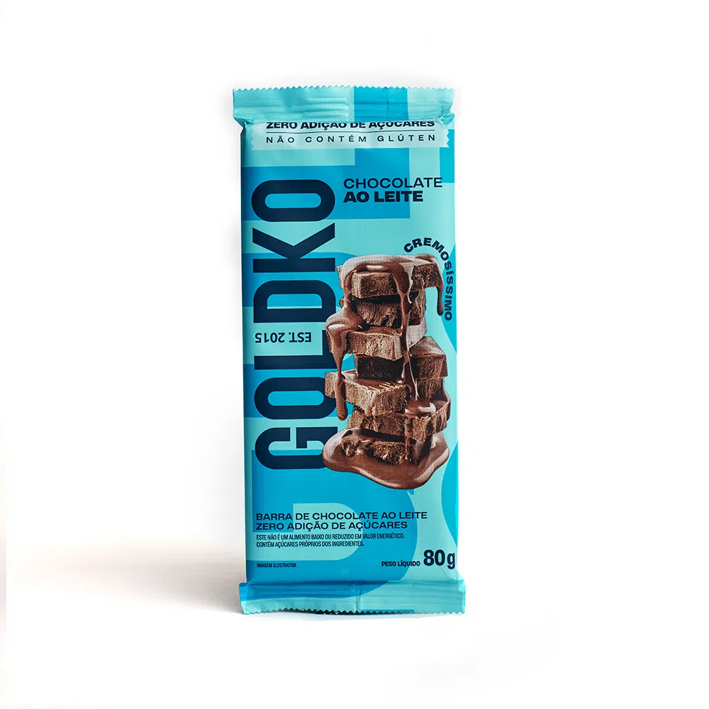 CHOCOLATE AO LEITE ZERO 80G - GOLDKO
