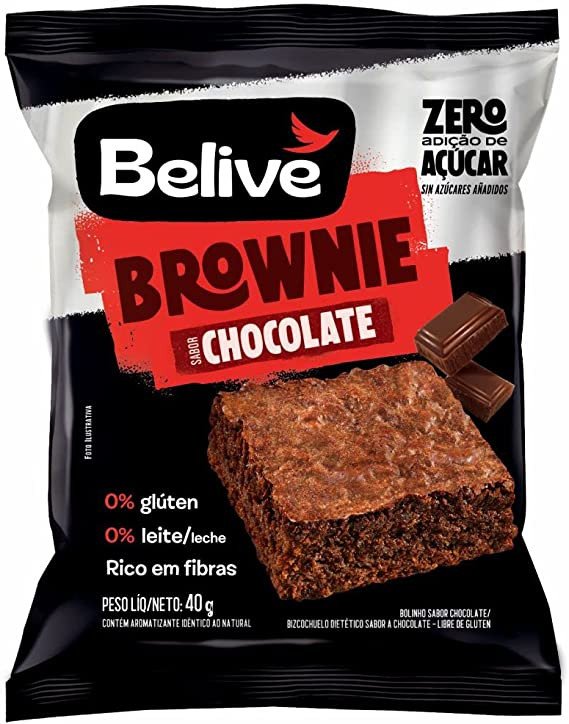 BROWNIE CHOCOLATE ZERO 40G - BELIVE