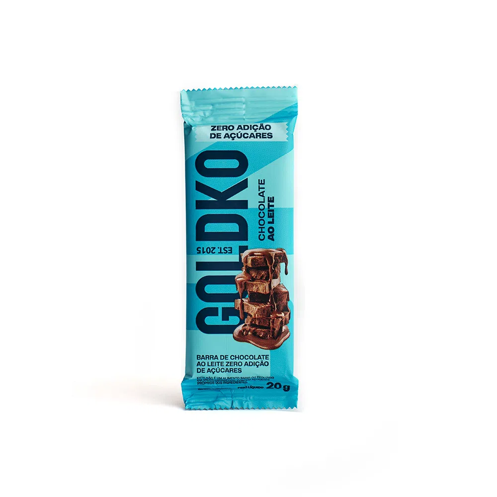 CHOCOLATE AO LEITE ZERO 20G - GOLDKO