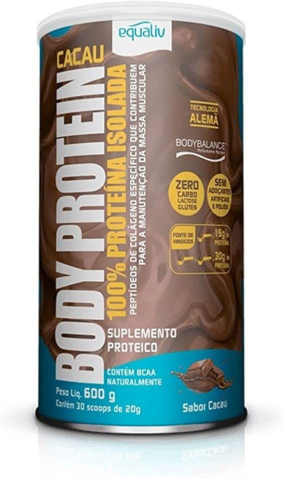 BODY PROTEIN CACAU 600G - EQUALIV