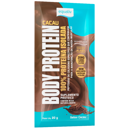 BODY PROTEIN CACAU SACHÊ 20G - EQUALIV