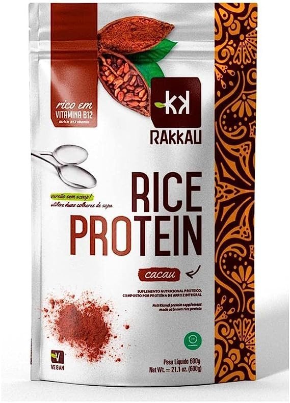 RICE PROTEIN CACAU 600G - RAKKAU