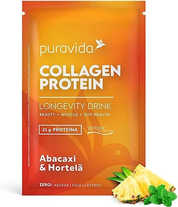 COLLAGEN PROTEIN ABACAXI E HORTELÂ SACHÊ - PURA VIDA