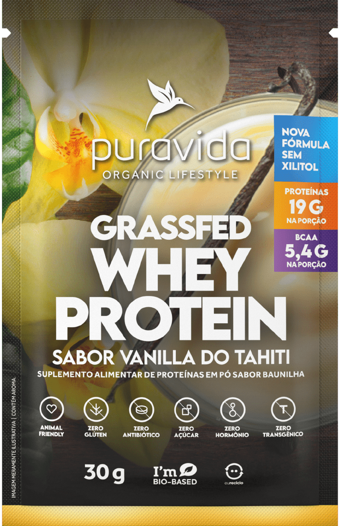 GRASS FED WHEY PROTEIN VANILLA SACHÊ 30G - PURA VIDA
